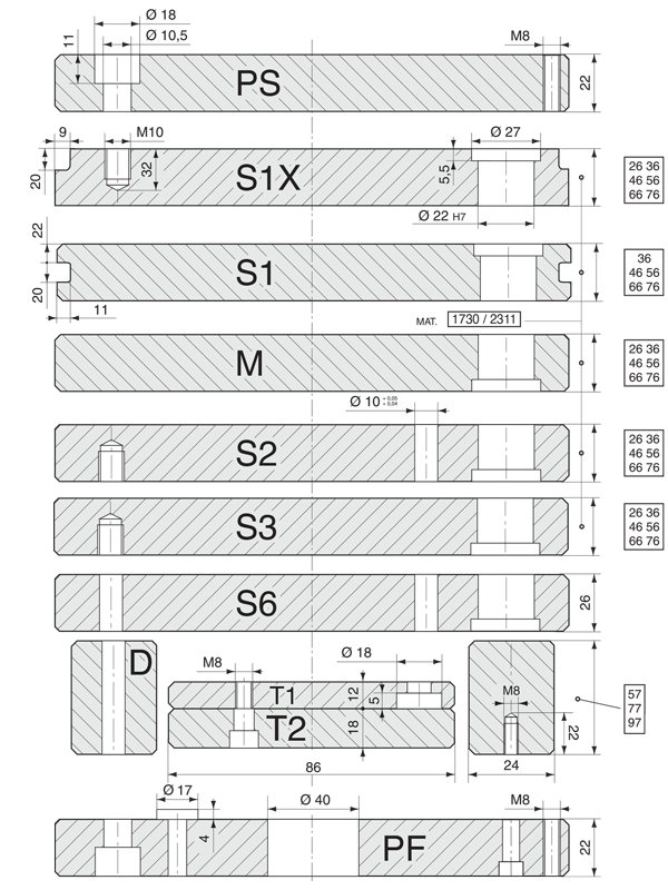 mould base 156