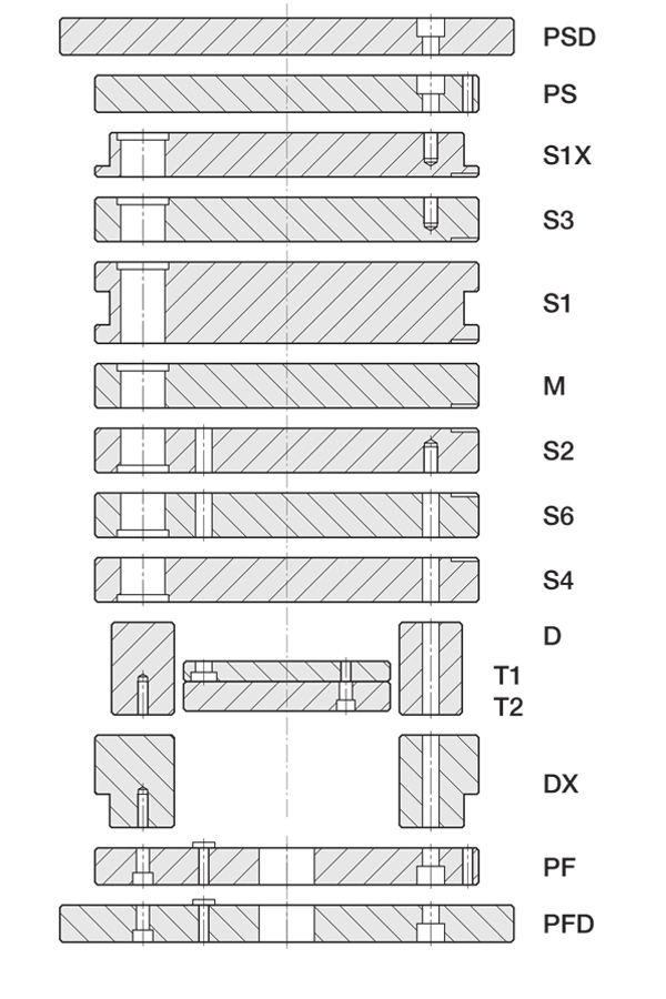 éléments standard pour les carcasses